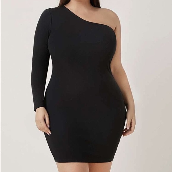 Dresses & Skirts - “CHECK IT” ONE SHOULDER DRESS